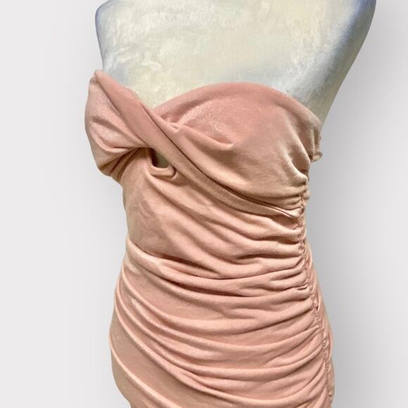 Fashion Nova Strapless Bondage Dress Pink - Picture 5 of 7